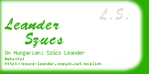 leander szucs business card